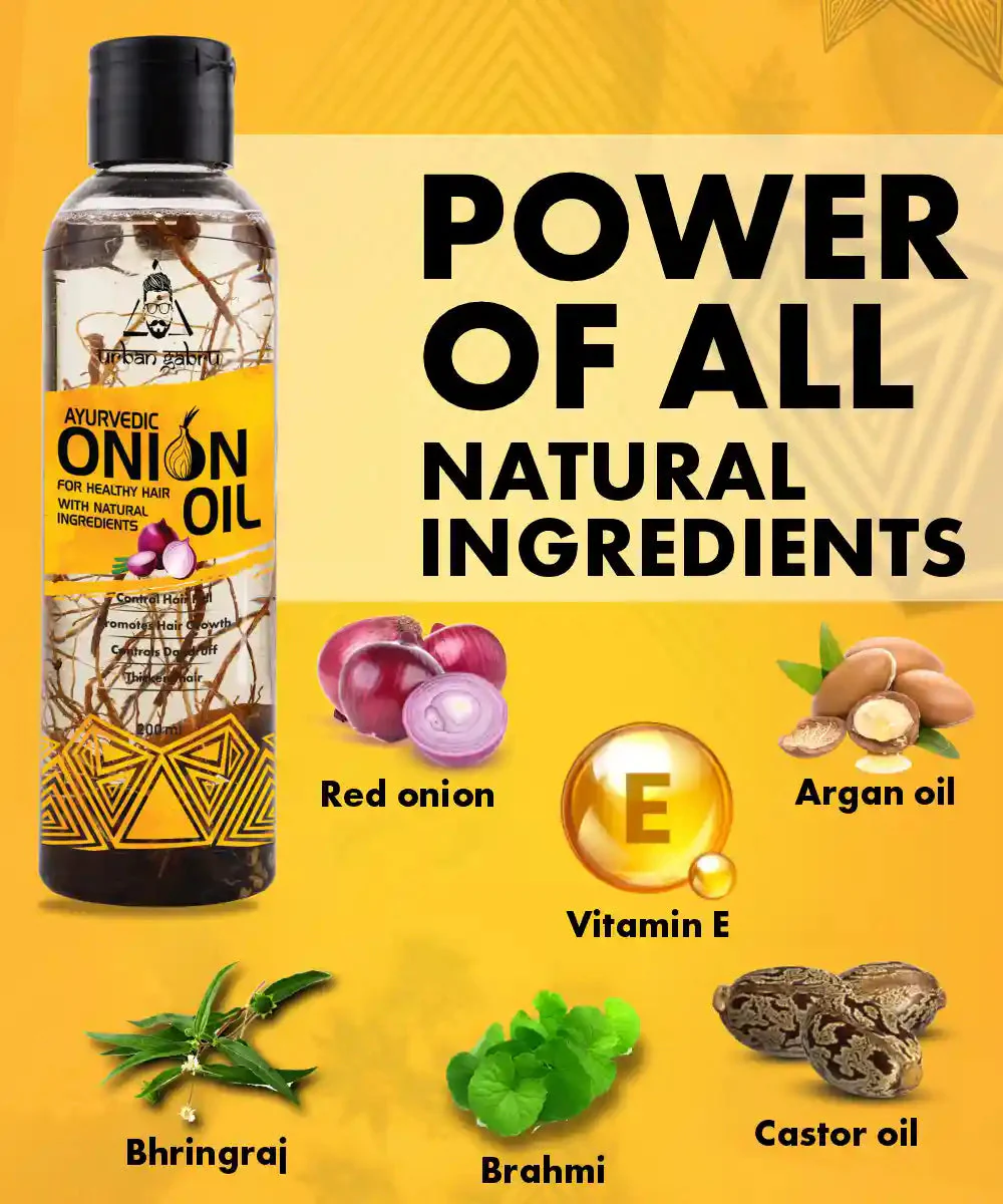 Urbangabru Ayurvedic Onion Hair Oil - Image 3
