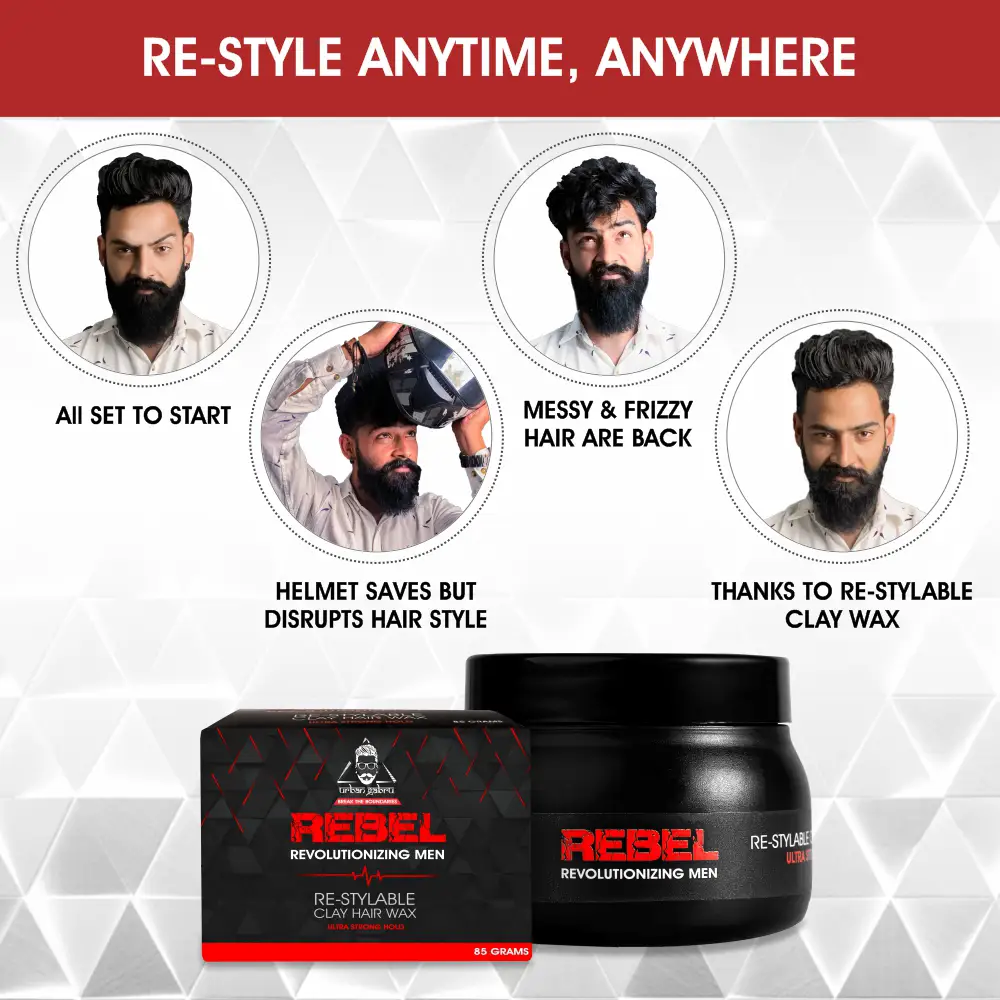 Urbangabru Rebel Hair styling clay Wax - Image 4