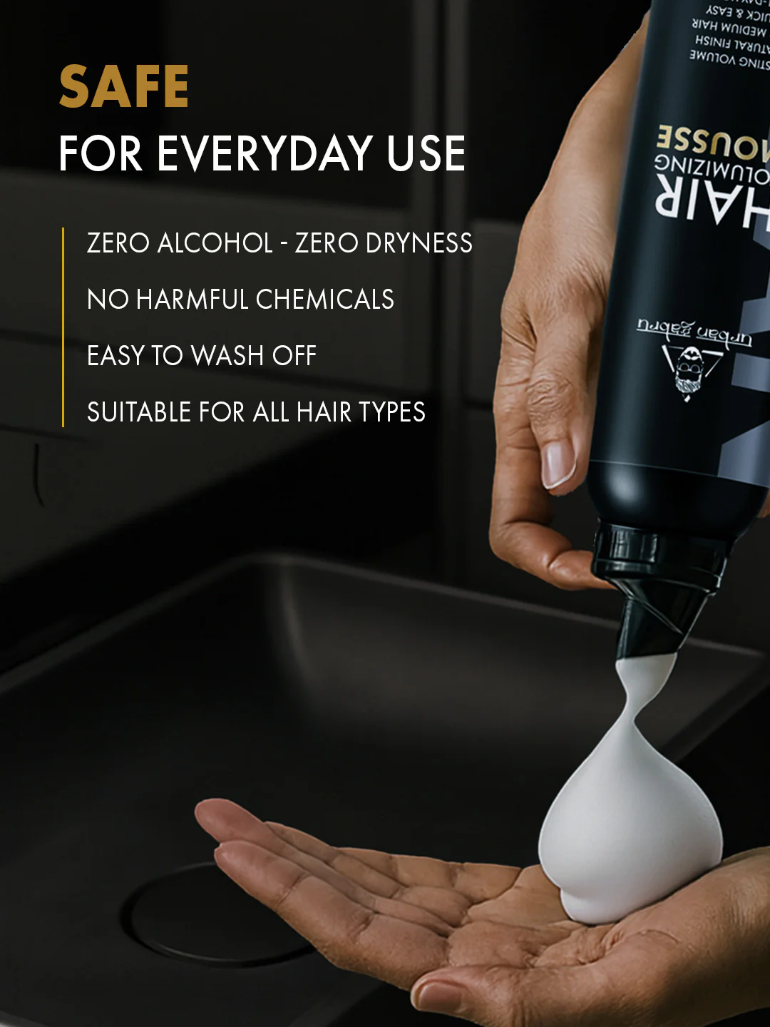 Urbangabru Hair Volumizing Mousse 200ml - Image 8