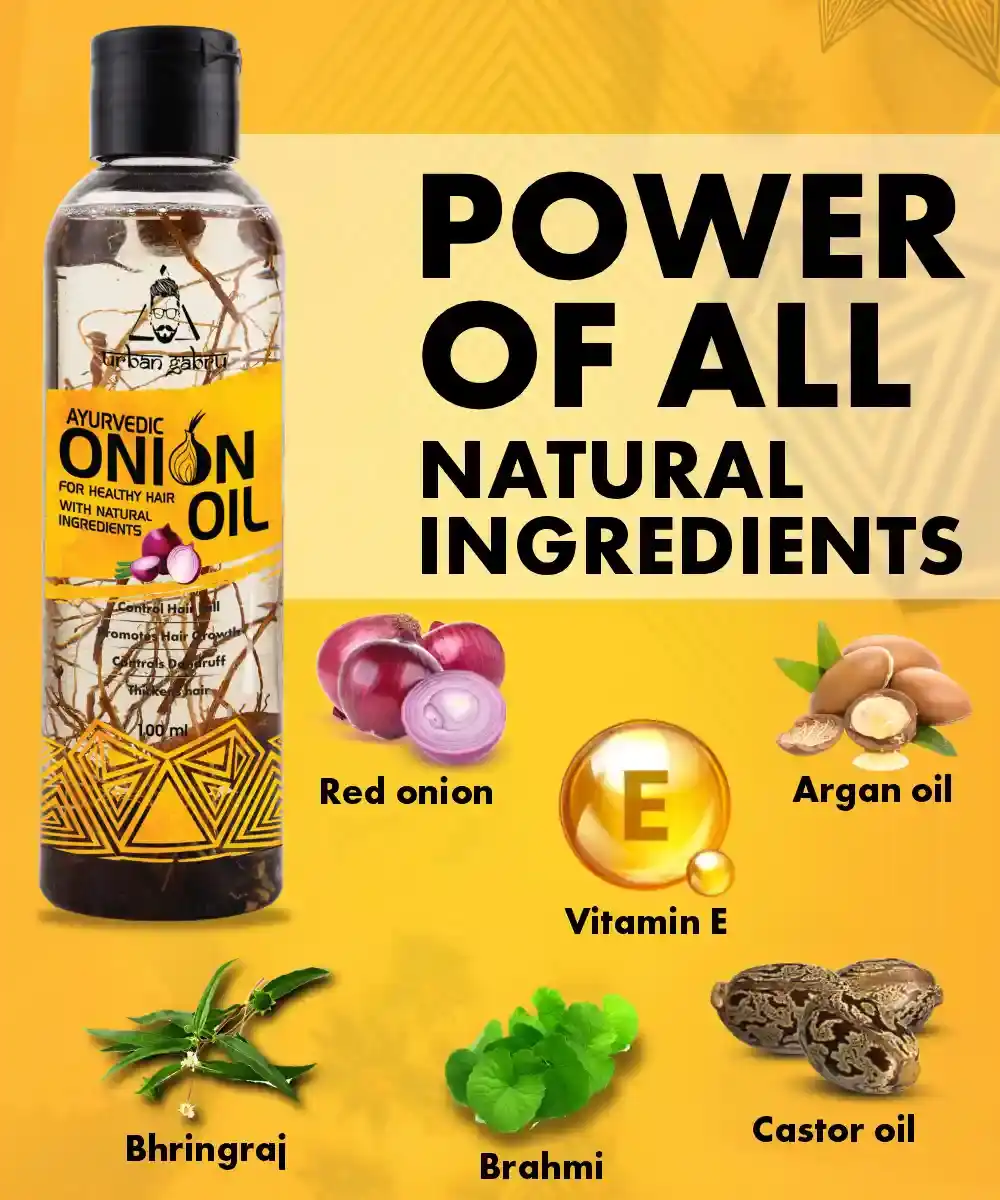 Urbangabru Ayurvedic Onion Oil 100 ml - Image 3