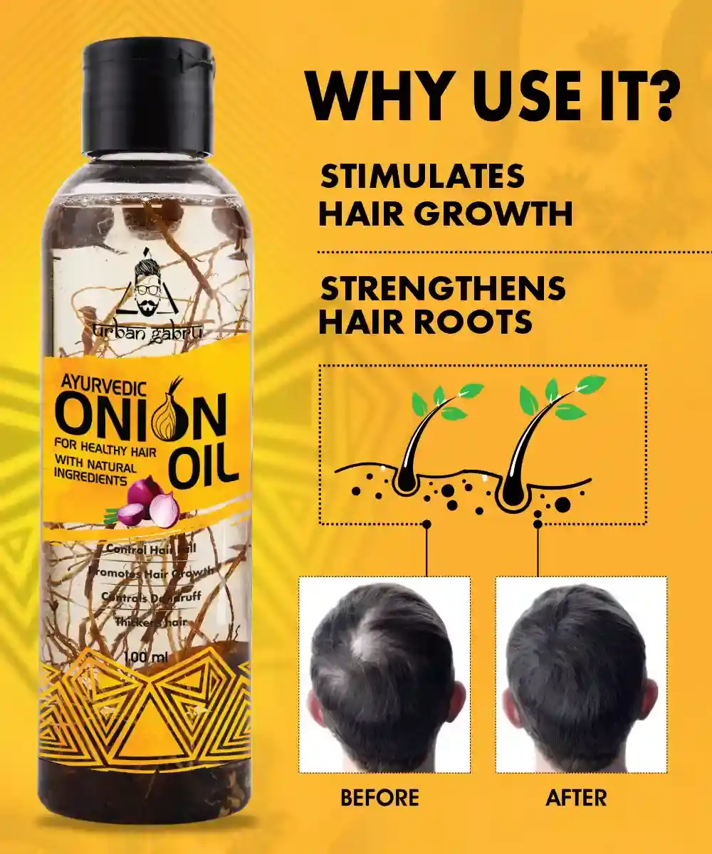 Urbangabru Ayurvedic Onion Oil 100 ml - Image 4